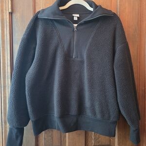 a new day Women's Black Zip-Up Sweater